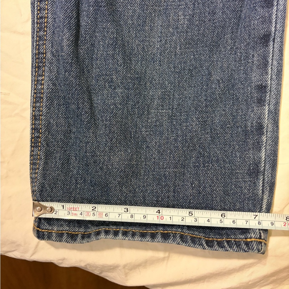 Old Navy Women's Classic Blue Jeans Overalls 100% Cotton Heavy Denim 27in Inseam - Picture 8 of 9